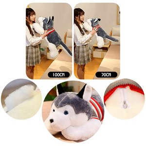 Oreiller extra doux et moelleux design husky 100cm.