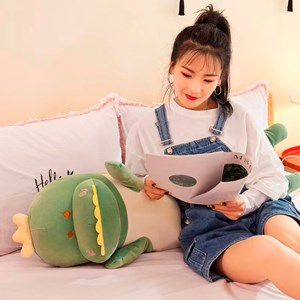 Coussin extra doux et moelleux design dinosaure 70cm.