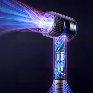 Sèche-cheveux de 1400w de puissance, mode froid et 3 niveaux de chaleur.