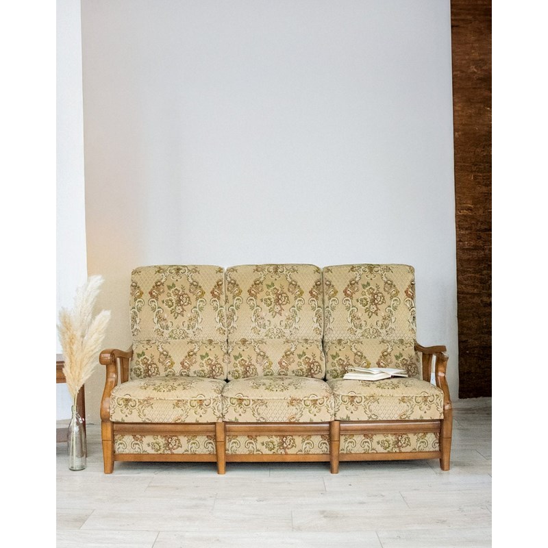Canapé en bois et tissu n°104