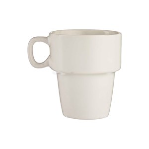 Set de 6 tasses empilables en porcelaine 36 cl.