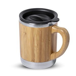 Vanatin tasse thermique nature de 300ml. Corps en bambou et acier inoxydable.