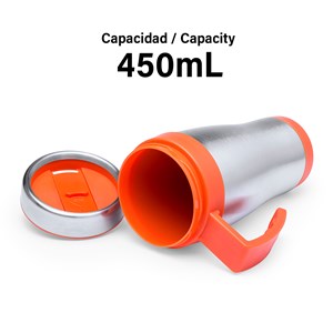 Carson tasse thermos froid &nbsp; chaud double paroi acier inox de 450 ml.
