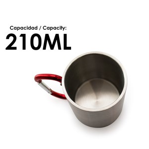 Bastic tasse en acier inox de 210ml de capacité avec corps en finition brillante