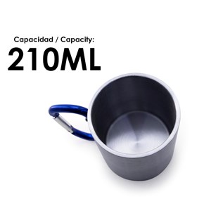 Bastic tasse en acier inox de 210ml de capacité avec corps en finition brillante