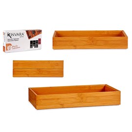 Organisateur en bambou empilable 30x15 cm.