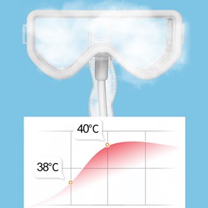 Nébuliseur oculaire avec mode de compresse froide et chaude.