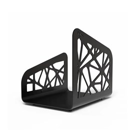 Range-bûches d'intérieur - 50cm - design noir