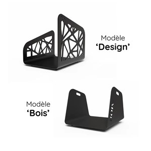 Range-bûches d'intérieur - 33cm - bois noir