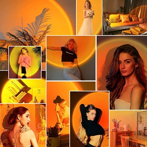 Lampe de coucher de soleil : lampe led effet coucher de soleil.