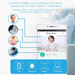 Caméra wifi babyphone 2k &nbsp; full hd 1080p. Pince de fixation. Slot pour sd.
