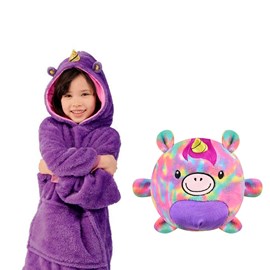 Peluche convertible en sweat-shirt en peluche ultra doux, 60x47cm.