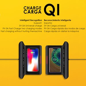 Réveil avec chargeur sans fil qi à charge rapide, température et date