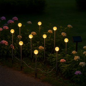 Lot de 10 boules solaires à piquer gris lolly