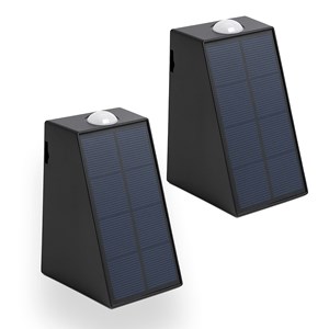 Lot de 2 appliques murales solaires noir brio