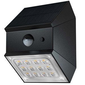 Lot de 2 appliques solaires sensor noir lumicube