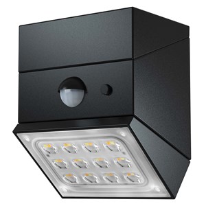 Lot de 2 appliques solaires sensor noir lumicube