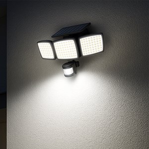 Lot de 2 projecteurs solaires sensor noir sparky