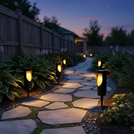 Lot de 6 balises solaires à piquer noir grilly