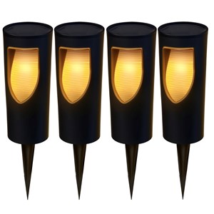 Lot de 6 balises solaires à piquer noir grilly