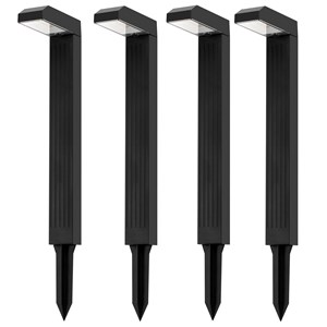 Lot de 4 potelets solaires à piquer noir torly