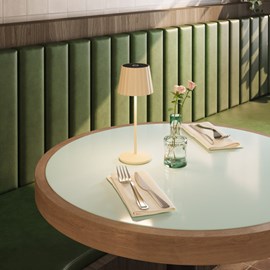 6 lampes avec plateau de chargement beige abby