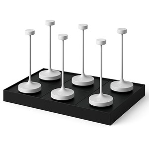 6 lampes avec plateau de chargement blanc ruby