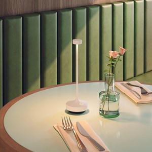 6 lampes avec plateau de chargement blanc ruby