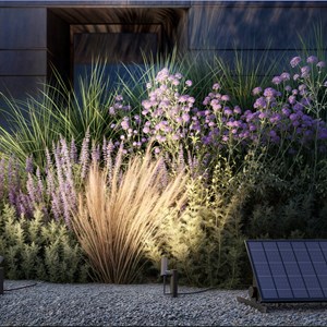 Borne solaire aluminium noir axent