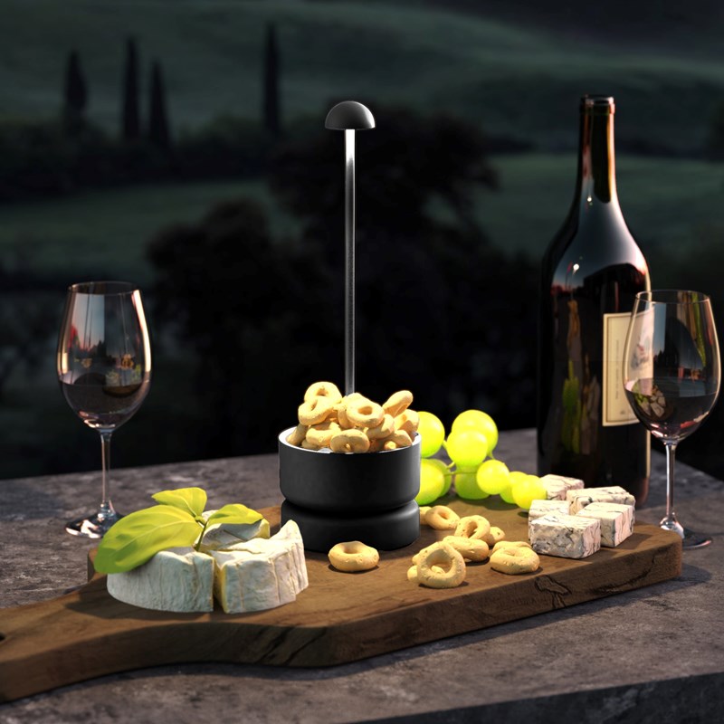 Lampe de table sans fil noir basket