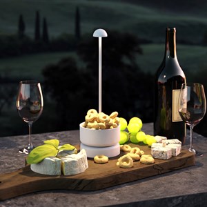 Lampe de table sans fil blanc basket