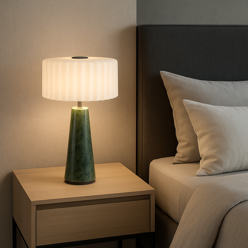 Lampe de table sans fil vert blok