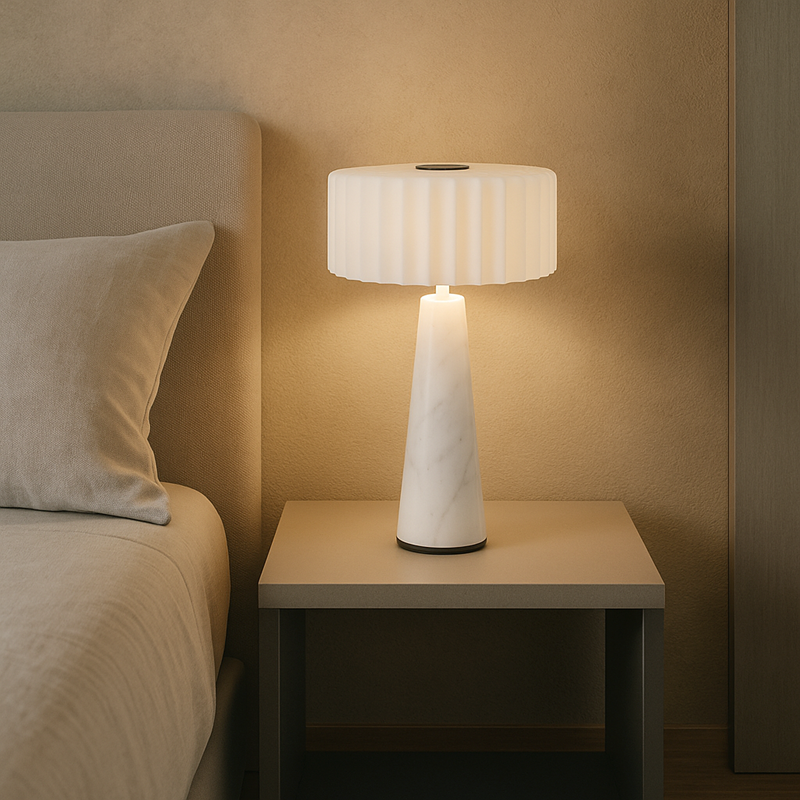 Lampe de table sans fil blanc blok