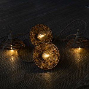 Guirlande solaire hybride beige cottage