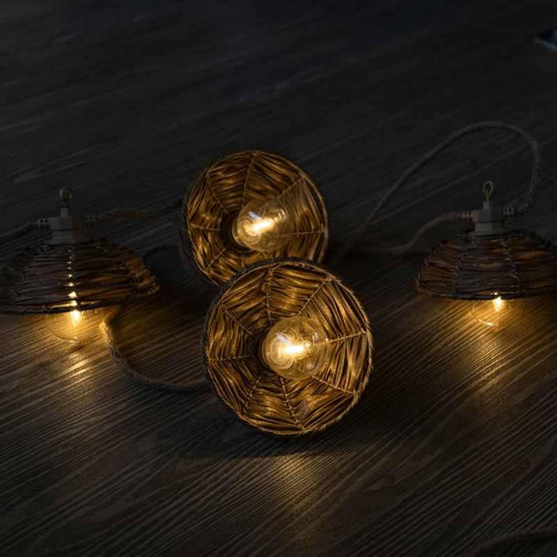 Guirlande solaire hybride beige cottage