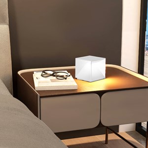 Lampe de chevet sans fil blanc cubox mini