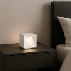Lampe de chevet sans fil blanc cubox