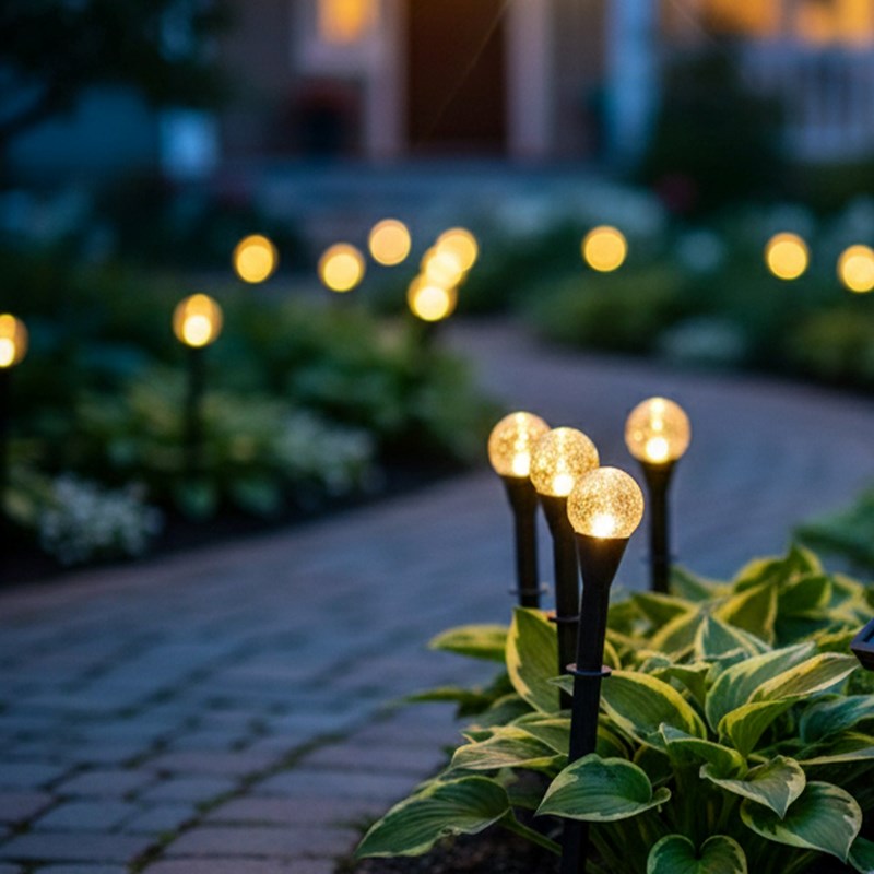 Lumisky - Lot de 20 balises solaires à piquer noir festy pick