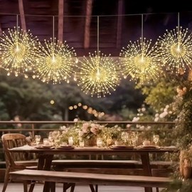 Guirlande solaire cuivre fireworks