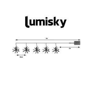 Guirlande solaire cuivre fireworks