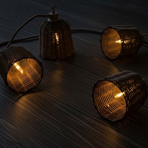 Guirlande solaire hybride marron formentera