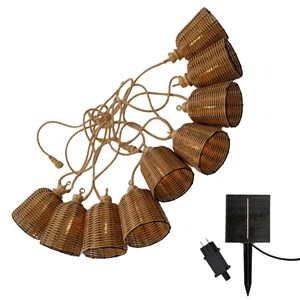 Guirlande solaire hybride marron formentera