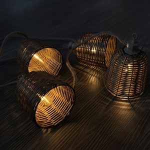 Guirlande solaire hybride marron formentera