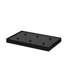 Socle de chargement 6 lampes noir plate