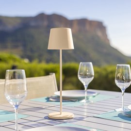 Lampe de table sans fil led beige kelly