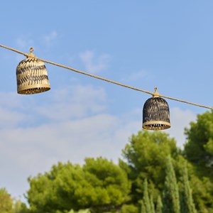 Guirlande solaire hybride beige lina