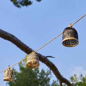 Guirlande solaire hybride beige lina