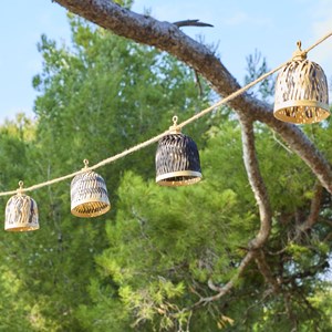 Guirlande solaire hybride beige lina