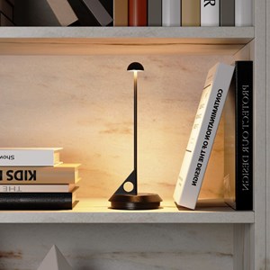 Lampe de table sans fil noir lume