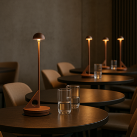 Lampe de table sans fil marron lume